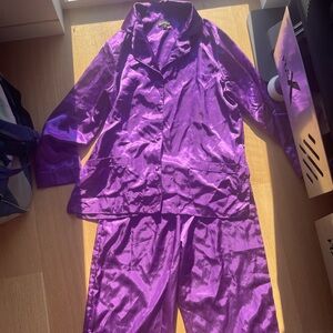 Royal purple satin pajama set